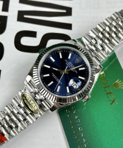 Đồng hồ Rolex Clean Factory DateJust Replica 11 Thụy Sỹ mặt xanh dương 41mm