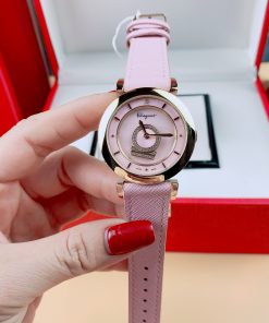 Đồng hồ nữ Salvatore Feragamo Minuetto dây da màu hồng giá rẻ