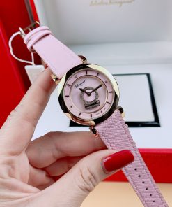 Đồng hồ nữ Salvatore Feragamo Minuetto dây da màu hồng giá rẻ