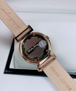 Đồng hồ nữ Salvatore Feragamo Minuetto dây da màu hồng giá rẻ