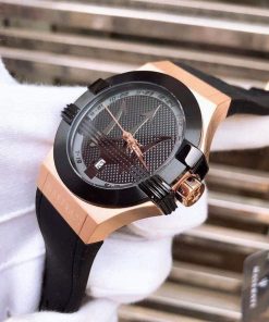 Đồng hồ Maserati Potenza R8851108002 nam dây cao su màu đen Rep 11