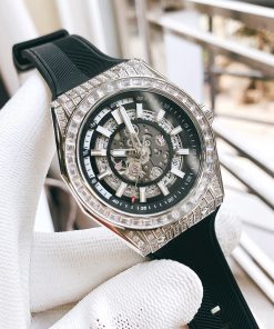Đồng hồ đính đá Hanboro nam chính hãng máy cơ automatic