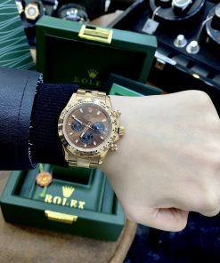 Đồng hồ nam Rolex Daytona mặt số chocolate Fake 11 máy Nhật