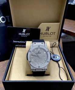 Đồng hồ Hublot đính đá nam giá rẻ máy pin Nhật Fake cao cấp 42mm