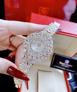 Đồng hồ nữ cao cấp Royal Crown dây kim loại đính đá giá rẻ