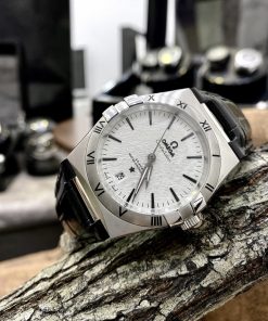 Đồng hồ nam Omega Constellation Automatic nam dây da màu đen 38mm
