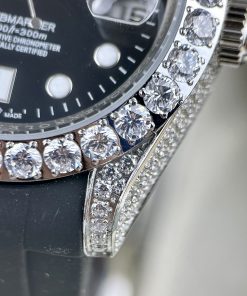 Đồng hồ nam Rolex Submariner Fake 11 máy Nhật đính full đá 