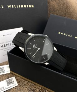 Đồng hồ nam dây cao su Daniel Wellington Iconic Motion màu đen