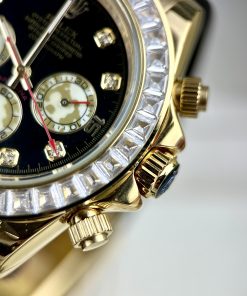 Đồng hồ nam Rolex Daytona đính đá Super Fake 11 máy Nhật 40mm