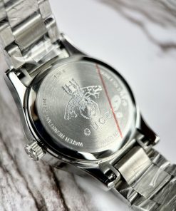 Đồng hồ Gucci nữ mặt khảm trai hình mèo màu hồng Like Auth 28mm