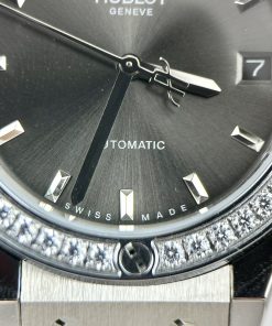 Đồng hồ Hublot cặp máy cơ Automatic đính đá giá rẻ màu xám