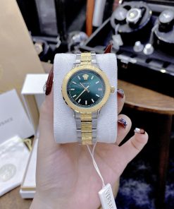 Đồng hồ Versace Hellenyium nữ like auth mặt xanh ngọc lục bảo