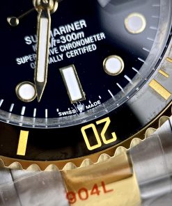 Đồng hồ nam Rolex Submariner Automatic nhật demi gold nam 41mm