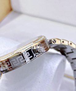 Đồng hồ nữ Versace Idiya like auth dây kim loại Demi Gold đính đá