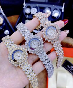 Đồng hồ nữ cao cấp Royal Crown đính đá mặt chải tia like auth