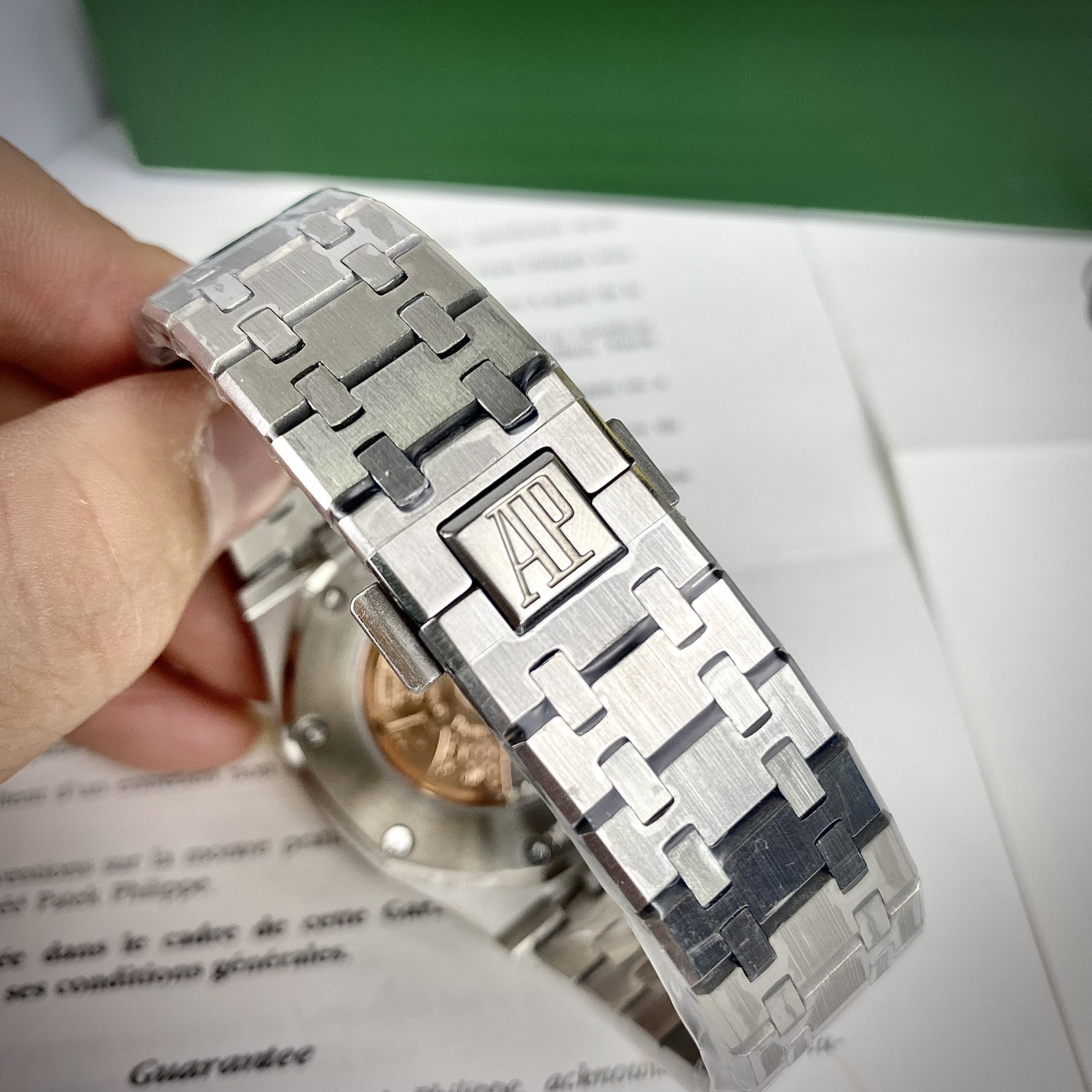 Đồng hồ Audemars Piguet Automatic nam dây kim loại mặt xanh 41mm Đồng hồ Audemars Piguet Automatic nam dây kim loại mặt xanh 41mm