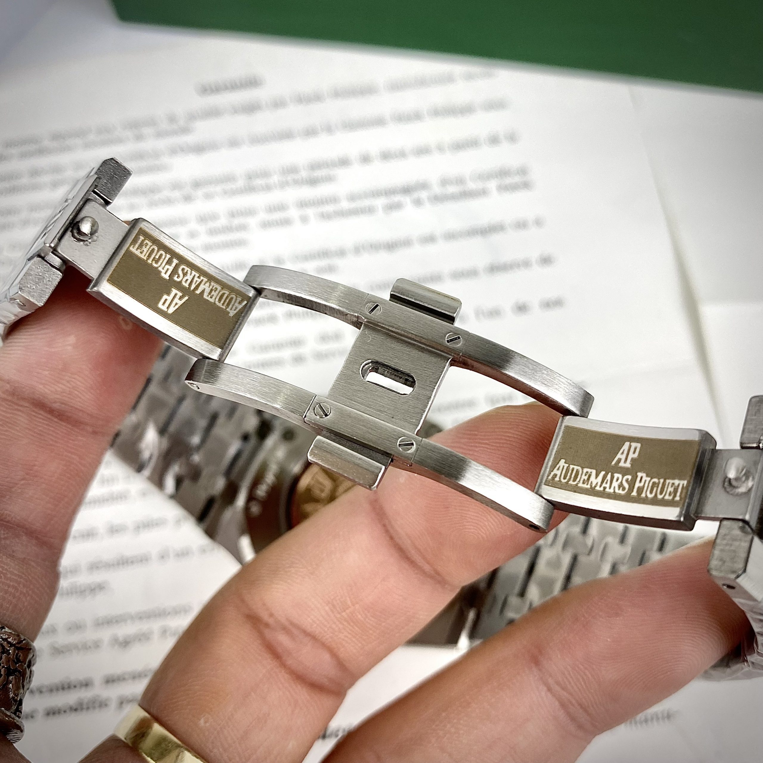 Đồng hồ Audemars Piguet Automatic nam dây kim loại mặt xanh 41mm Đồng hồ Audemars Piguet Automatic nam dây kim loại mặt xanh 41mm