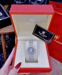 Đồng hồ nữ cao cấp Royal Crown đính đá mặt chải tia like auth