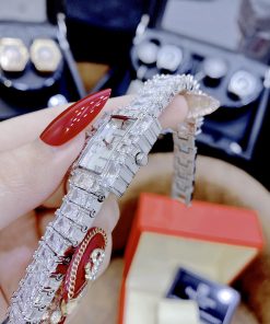 Đồng hồ mặt chữ nhật Royal Crown nữ đính full đá sang chảnh 30mm