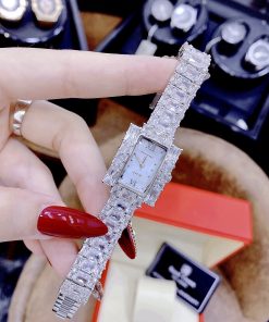 Đồng hồ mặt chữ nhật Royal Crown nữ đính full đá sang chảnh 30mm