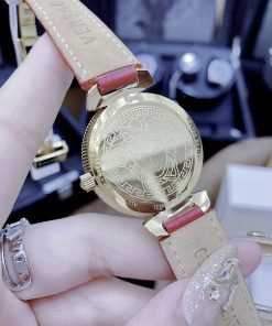 Đồng hồ nữ dây da màu đỏ Versace Daphnis like auth cao cấp