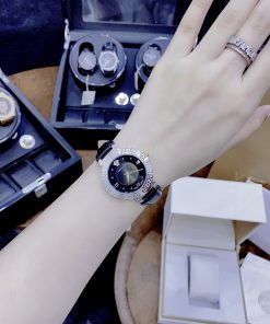Đồng hồ nữ màu đen Versace Daphnis like auth máy pin Thụy Sỹ
