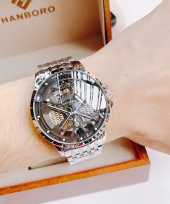 Đồng hồ Huboler nam chính hãng Huboler by Hanboro Automatic dây kim loại 44mm
