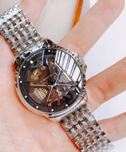 Đồng hồ Huboler nam chính hãng Huboler by Hanboro Automatic dây kim loại 44mm