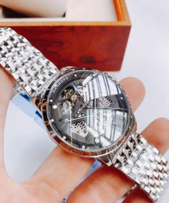 Đồng hồ Huboler nam chính hãng Huboler by Hanboro Automatic dây kim loại 44mm