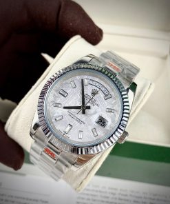 Đồng hồ nam Rolex Super Fake máy nhật Day-Date dây kim loại 40mm