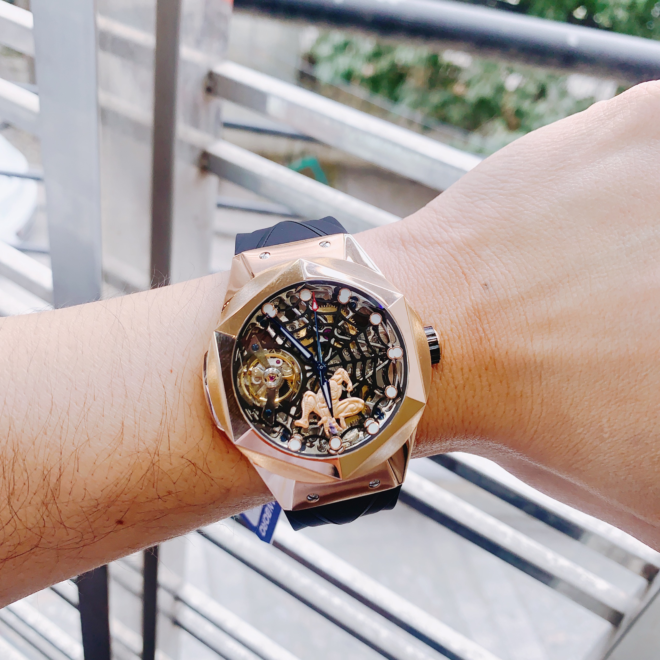 Đồng hồ chính hãng Hanboro nam máy cơ Automatic Nhật giá rẻ 44mm Đồng hồ chính hãng Hanboro nam máy cơ Automatic Nhật giá rẻ 44mm