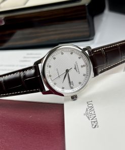 Đồng hồ Longines nam mặt trắng Automatic Thụy Sỹ 40mm