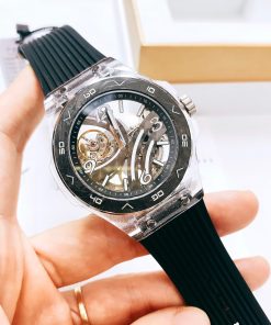 Đồng hồ Hanboro nam máy lộ cơ chính hãng vỏ dạ quang 43mm