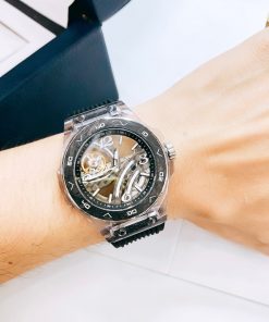Đồng hồ Hanboro nam máy lộ cơ chính hãng vỏ dạ quang 43mm