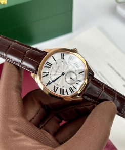 Đồng hồ cơ nam dây da Cartier Drive de Cartier replica 1:1
