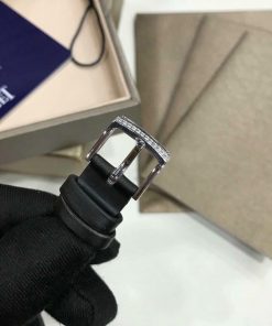 Đồng hồ nữ siêu cấp Piaget Limelight dây da màu đen đính đá 33mm