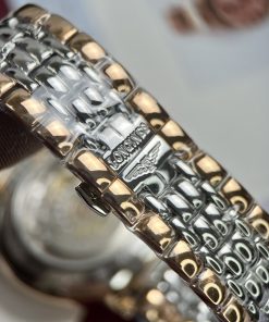 Đồng hồ cơ nam dây kim loại màu demi longines master fake cao cấp 38.5mm