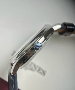 Đồng hồ cơ nam mặt xanh dây da Longines Master super fake 1:1 cao cấp 40mm