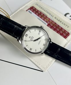 Đồng hồ fake cao cấp Omega Deville Co-Axial Chronometer nam máy cơ dây da đen 40mm