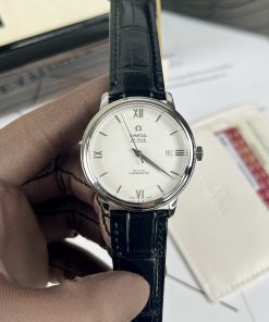 Đồng hồ fake cao cấp Omega Deville Co-Axial Chronometer nam máy cơ dây da đen 40mm