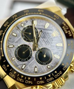 Đồng hồ Rolex Daytona mặt thiên thạch nam máy cơ Automatic dây cao su replica 1:1 cao cấp 40mm