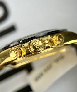 Đồng hồ Rolex Daytona mặt thiên thạch nam máy cơ Automatic dây cao su replica 1:1 cao cấp 40mm
