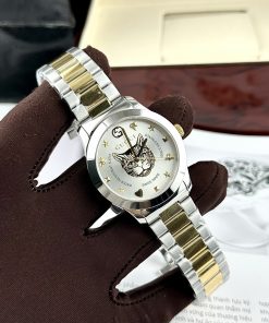 Đồng Hồ Gucci Mèo Dây Kim Loại Màu Demi Like Auth 28/38mm