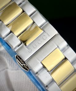 Đồng hồ đôi Gucci Rắn dây kim loại màu demi like auth 28/38mm