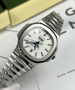 Đồng hồ Patek Philippe Nautilus Nam Dây Kim Loại Fake Cao Cấp 40mm
