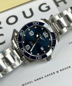 Đồng hồ Longines Hydroconquest nam dây kim loại mặt xanh super fake 1:1 43mm