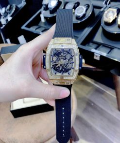 Đồng Hồ Cơ Nam Đính Đá Hublot Big Bang Super Fake 1:1 Cao Cấp 45x53mm
