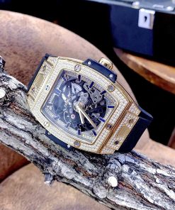 Đồng Hồ Cơ Nam Đính Đá Hublot Big Bang Super Fake 1:1 Cao Cấp 45x53mm