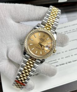 Đồng hồ Rolex DateJust nam đính đá replica 1:1 thuỵ sỹ cao cấp 36/41mm