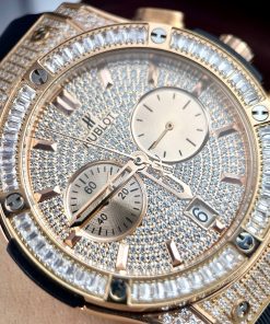 Đồng hồ Hublot Big Bang nam đính full đá super fake 42mm